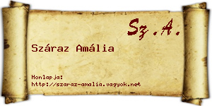 Száraz Amália névjegykártya